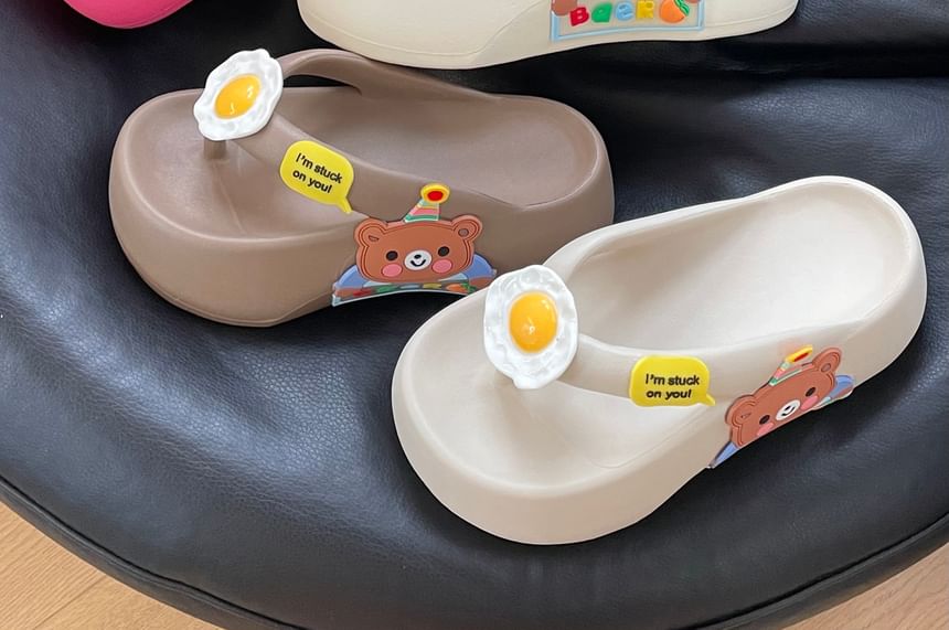 Platform Cartoon Thong Sandals