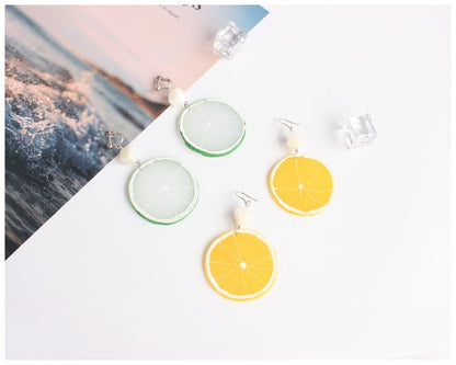 On Clip / Lemon Drop Slice Earring