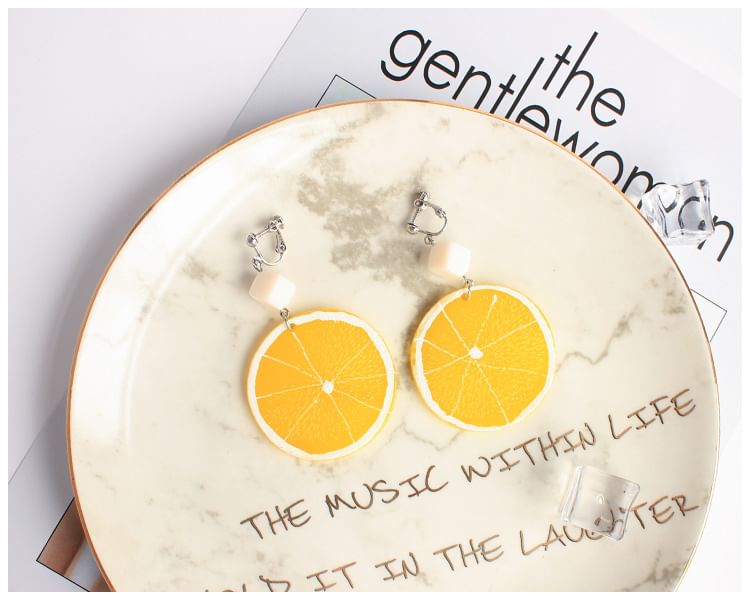 On Clip / Lemon Drop Slice Earring
