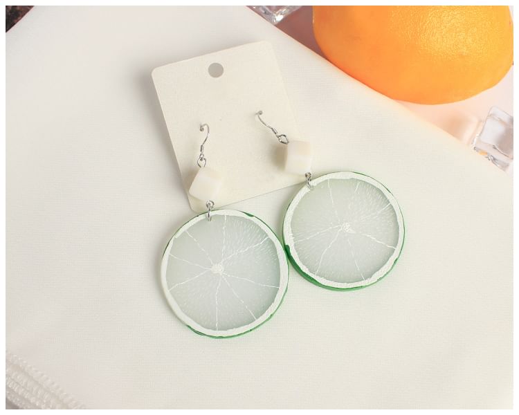 On Clip / Lemon Drop Slice Earring