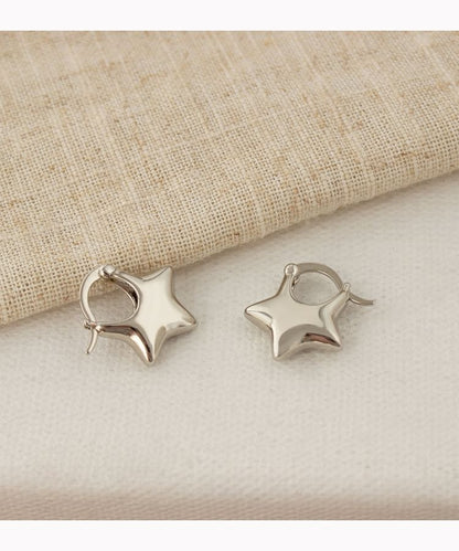 / Star Earring Huggie Clip-On