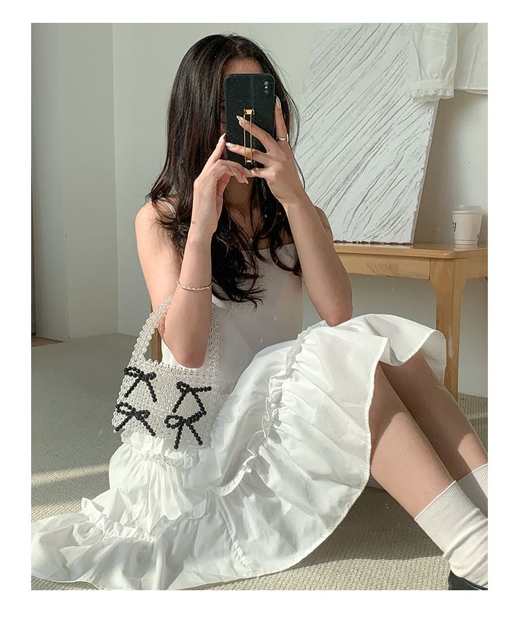 Beaded Accent Handbag Bow