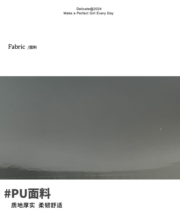 Plain Accent Patent Bag Shoulder Bow Leather