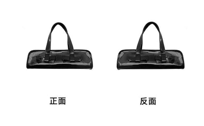 Plain Accent Patent Bag Shoulder Bow Leather