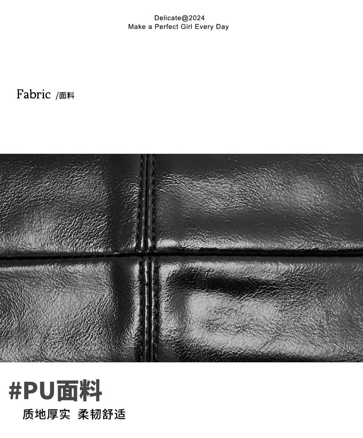 Bag Faux Plain Leather Tote