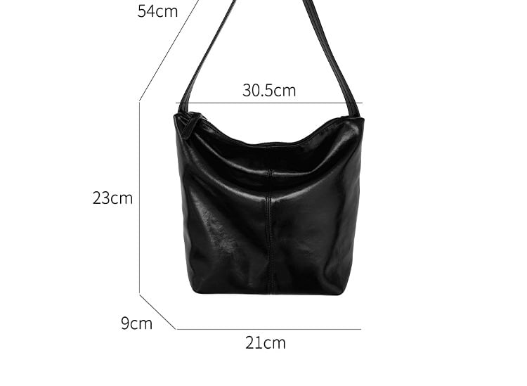 Bag Faux Plain Leather Tote