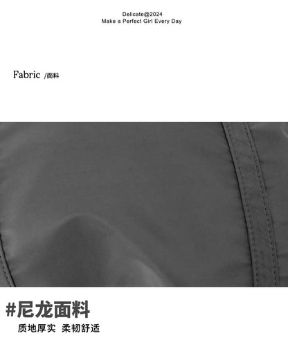 Plain Nylon Boston Bag