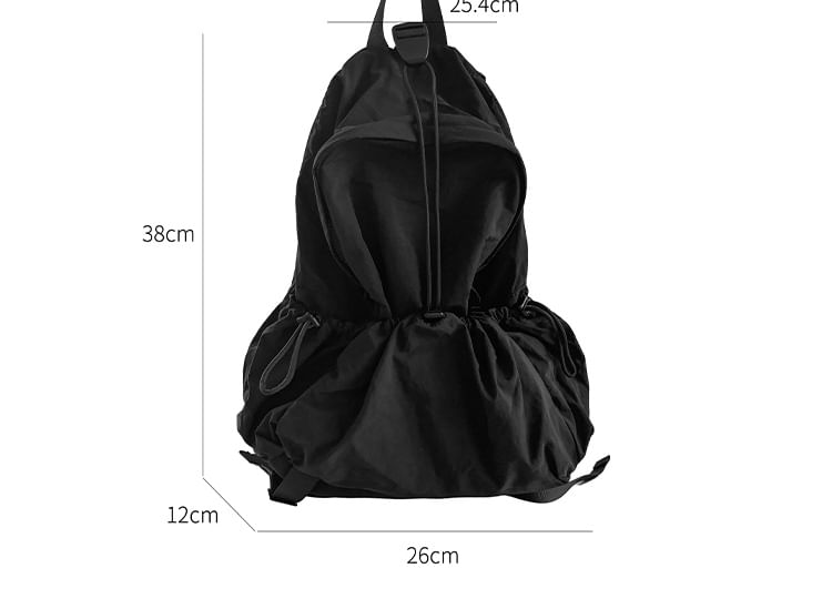 Plain Drawstring Nylon Backpack