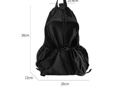 Plain Drawstring Nylon Backpack