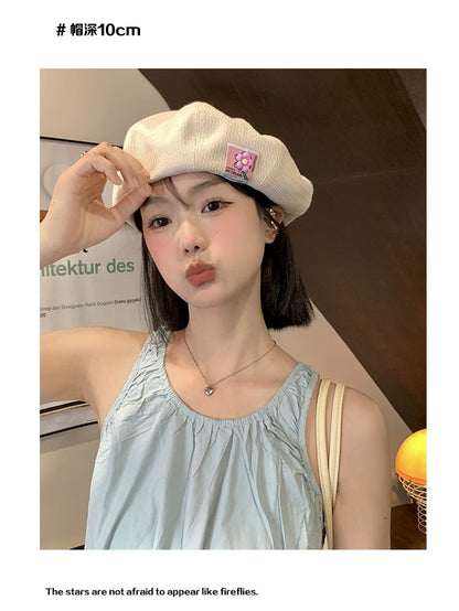 Applique Flower Beret