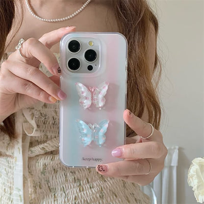 Butterfly Phone Case - iPhone 15 Pro Max / 15 Pro / 15 Plus / 15 / 14 Pro Max / 14 Pro / 14 Plus / 14 / 13 Pro Max / 13 Pro / 13 / 13 mini / 12 Pro Max / 12 Pro / 12 / 12 mini / 11 Pro Max / 11 Pro / 11