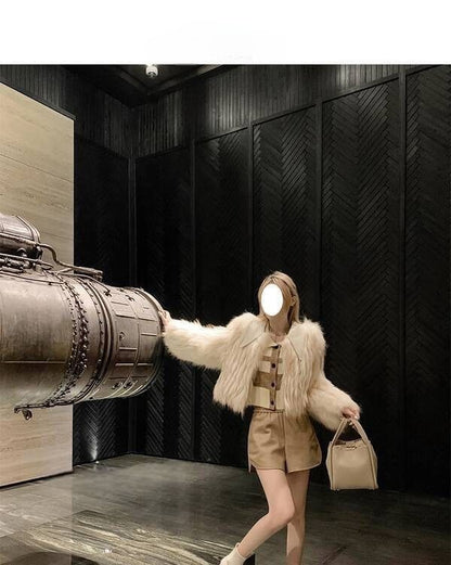 Square-Toe Short Buckled Boots Heel Chunky