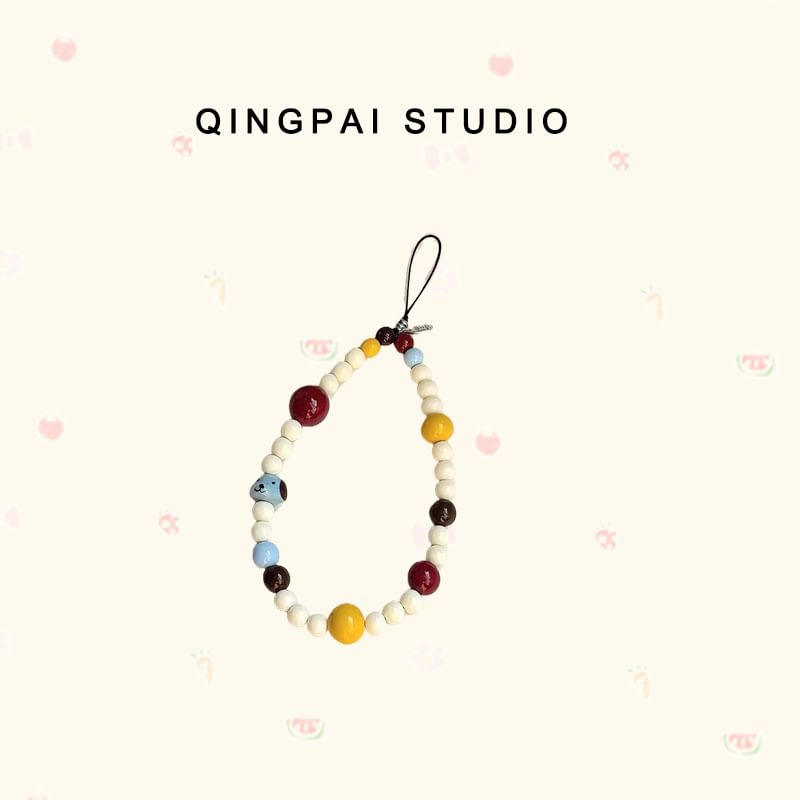 Cartoon Bead Acrylic Phone Strap (Various Designs)