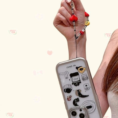 Cartoon Bead Acrylic Phone Strap (Various Designs)