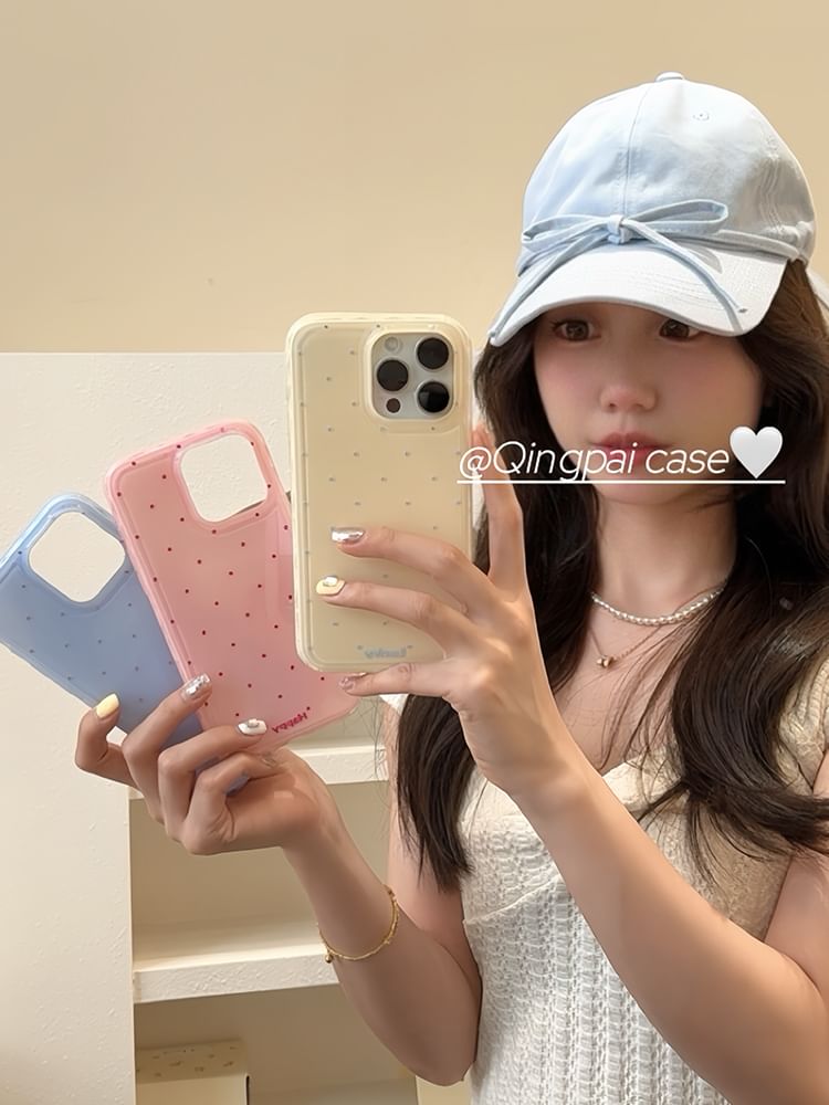 Coque de téléphone à pois - iPhone 15 Pro Max / 15 Pro / 15 Plus / 15 / 14 Pro Max / 14 Pro / 14 Plus / 14 / 13 Pro Max / 13 Pro / 13 / 13 mini / 12 Pro Max / 12 Pro / 12 / 12 mini / 11 Pro Max / 11 Pro / 11