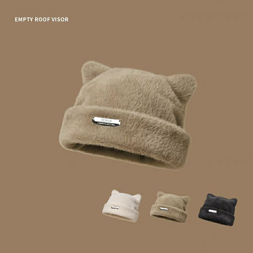 Fluffy Ear Hat Plain
