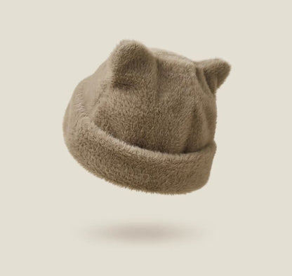 Fluffy Ear Hat Plain