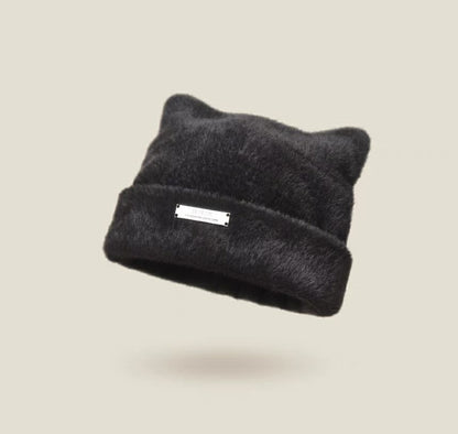 Fluffy Ear Hat Plain
