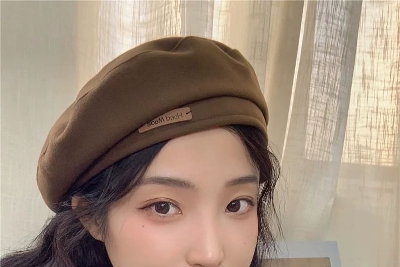 Blend Wool Plain Beret