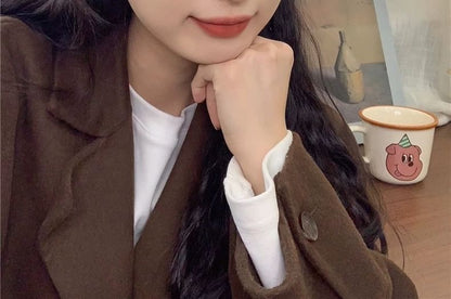 Blend Wool Plain Beret