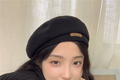 Blend Wool Plain Beret