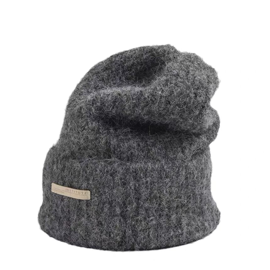 Plain Fuzzy Beanie Knit