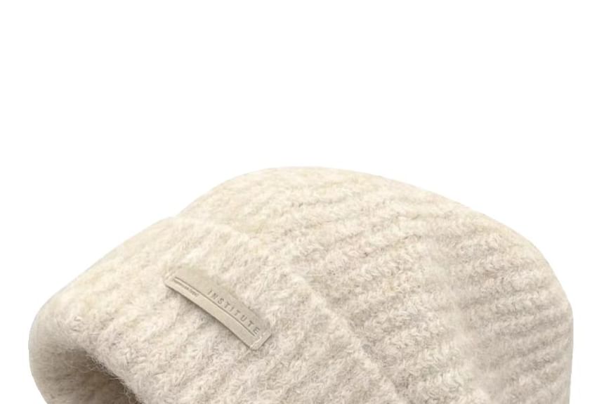 Plain Fuzzy Beanie Knit