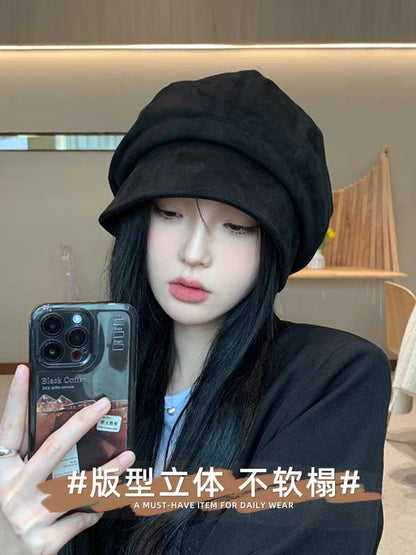 Cotton Newsboy Plain Cap