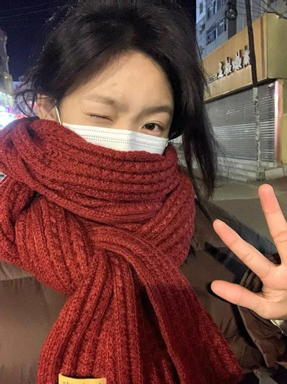 Plain Scarf Knit Cable