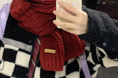 Plain Scarf Knit Cable