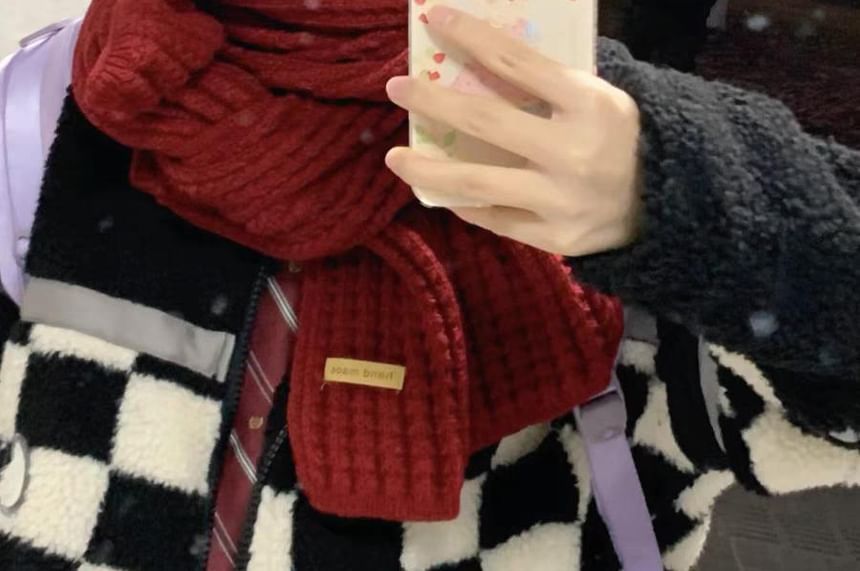 Plain Scarf Knit Cable