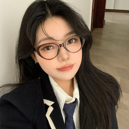 Eye Blocking Light Blue Cat Glasses