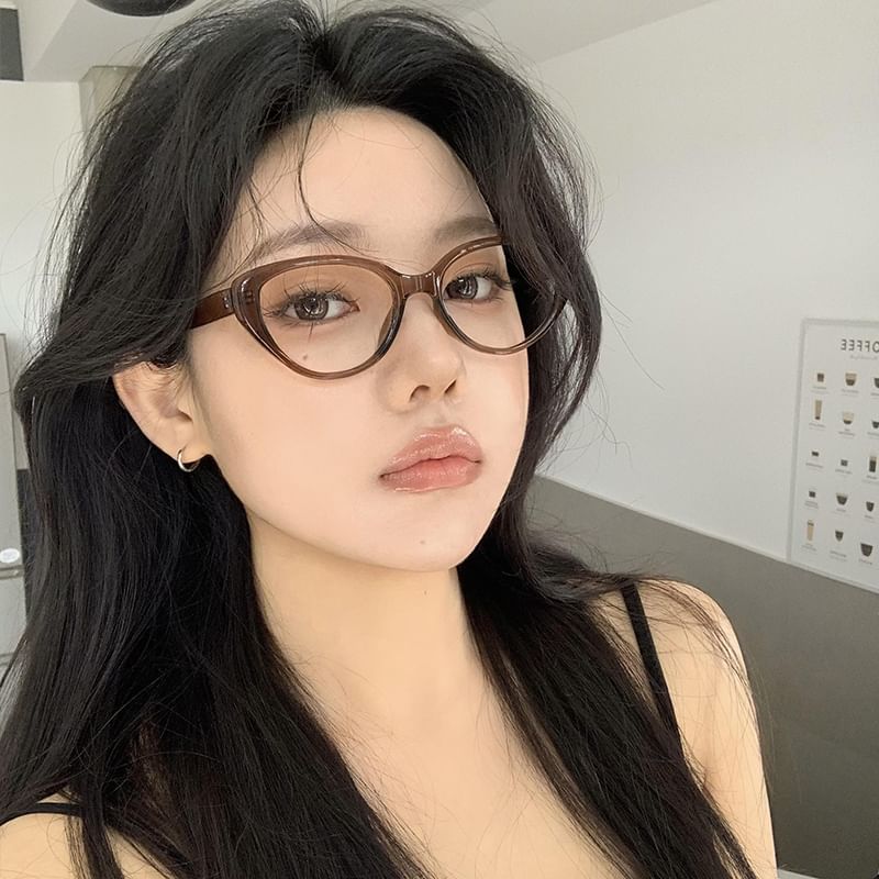 Eye Blocking Light Blue Cat Glasses