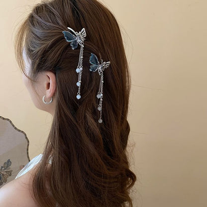Hair / Clip Butterfly Beaded Set