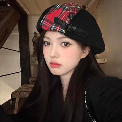 Beret Plaid Panel