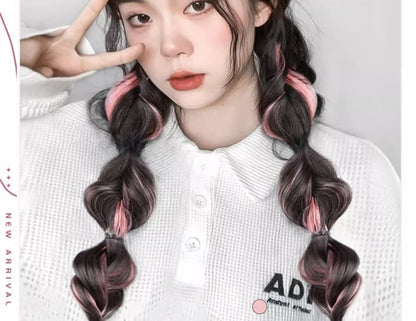 Highlights Braided Ponytail Wig