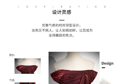 Robe de soirée moulante asymétrique à épaules dénudées et fente nouée