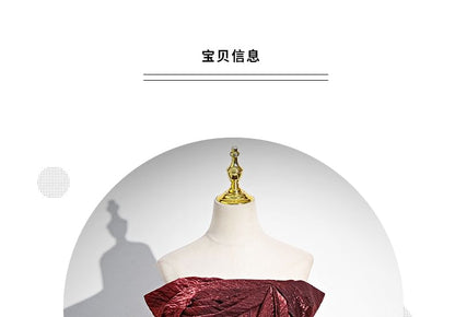 Robe de soirée moulante asymétrique à épaules dénudées et fente nouée