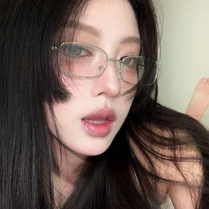 Metal Light Eyeglasses Blue Frame Blocking