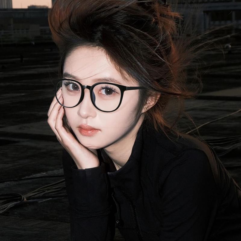 Blocking Light Round Eyeglasses Blue