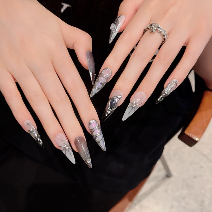 Metallic Press On Nail