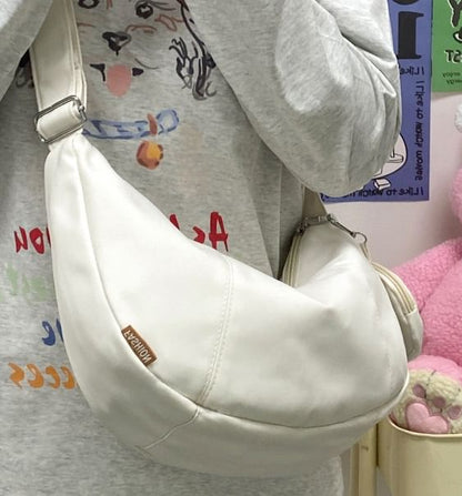 With Coin Pouch Zipper Crossbody Plain Purse