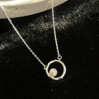 925 Sterling Silver Faux Pearl Necklace