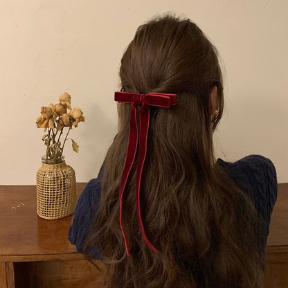 Velvet Bow Hair Clip