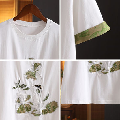 Short-Sleeve Crewneck Embroidered T-Shirt