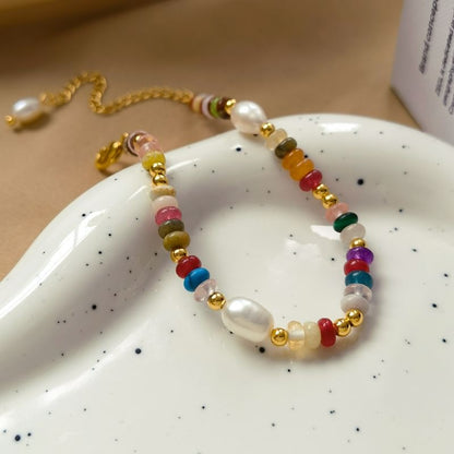 Natural Pearl Beaded Necklace / Bracelet