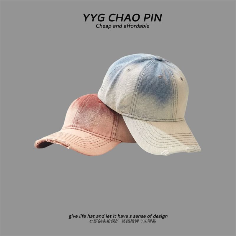Tie Cap Denim Baseball Dye
