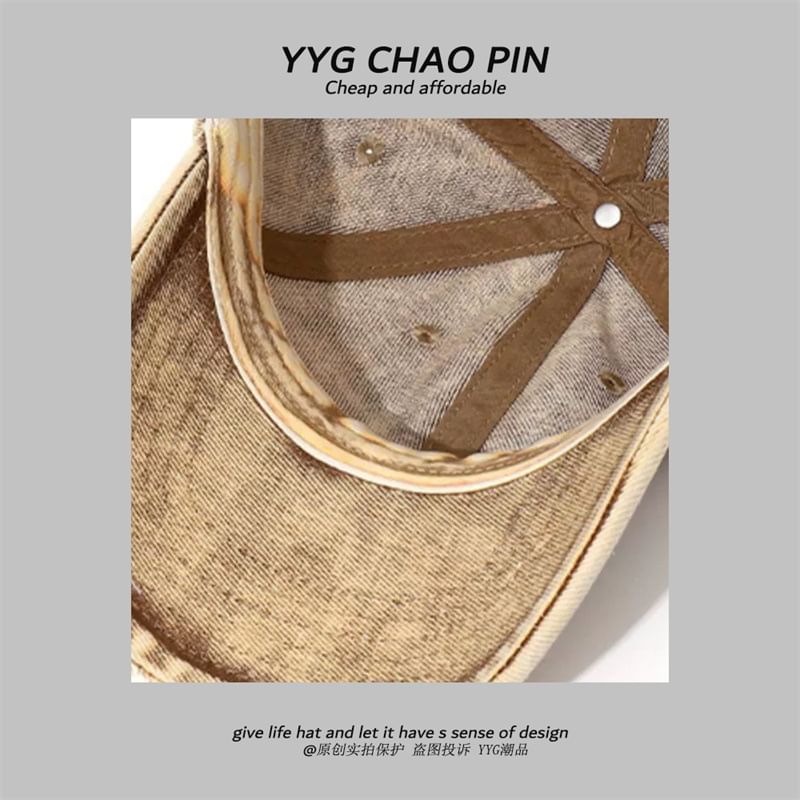 Cap Baseball Dye Distressed Tie