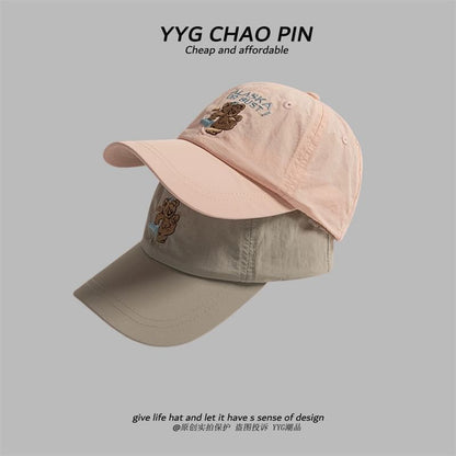 Embroidered Bear Baseball Cap