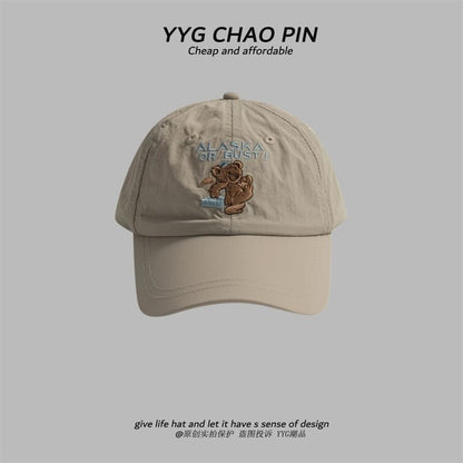 Embroidered Bear Baseball Cap